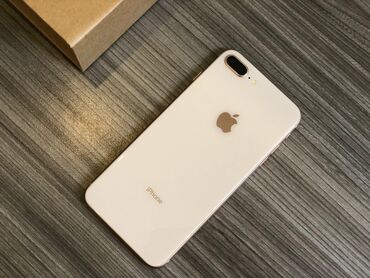 Apple iPhone: IPhone 8 Plus, Б/у, 64 ГБ, Matte Gold, Защитное стекло, Чехол, 76 %