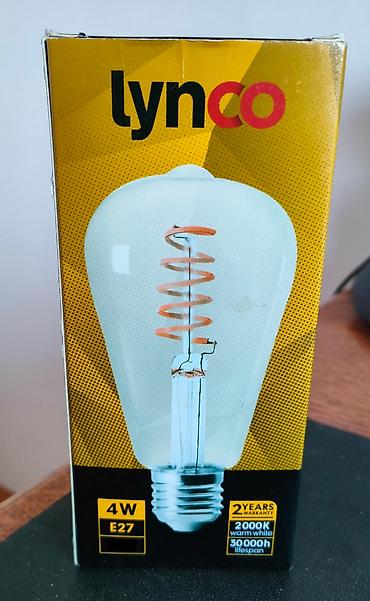 sijalica sa ventilatorom: Led filament sijalica E27, 4w, plava svetlost. Novo! Lynco filament — 2