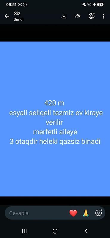 xirdalanda menzil: Kirayə verilir: 3 otaqlı, səliqəli və təmiz, tam mebelli mənzil — 1