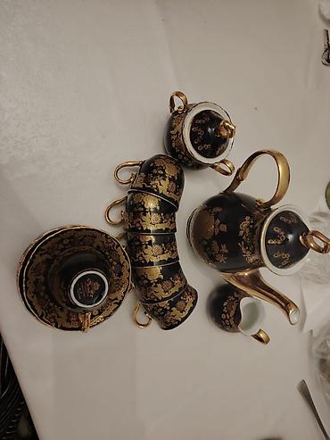 cay servizi: Çay dəsti, rəng - Göy, Kobalt, Çexiya — 1