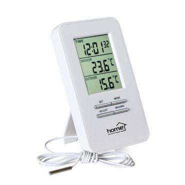 6176 oglasa | lalafo.rs: Zidni sat sa termometrom, sadrži dodatni senzor na kablu koji se