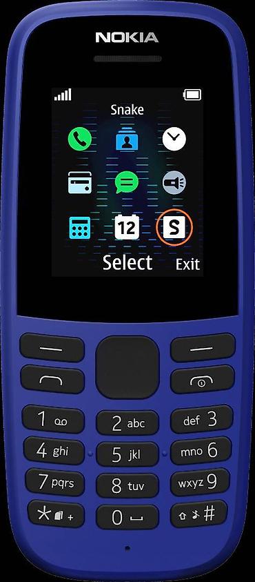 nokia 105 2018: Nokia 105 4G, < 2 GB Memory Capacity, rəng - Göy, Düyməli — 3