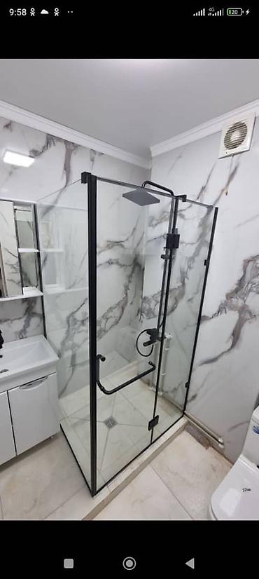 Душевые перегородки и ограждения: Душевые перегородки и зеркала на заказ, по индивидуальным размерам — 16