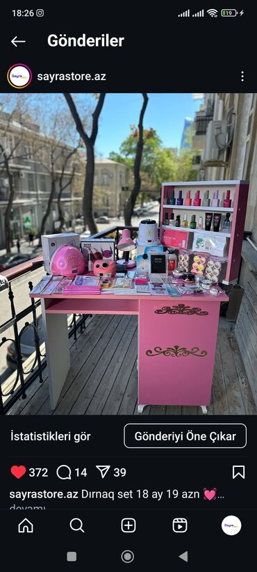 Manikür, pedikür aparatları: Yeni, Manikür üçün masa, Güzgüsüz