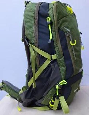Sportske torbe i rančevi: Planinarski/trekking ranac Adventure 50L – maslinasto zeleni sa fluoro — 8