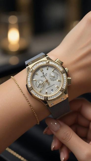 aldo saat: Hublot Chronograph – premium qol saatı - Korpus: polad və qızılı — 3