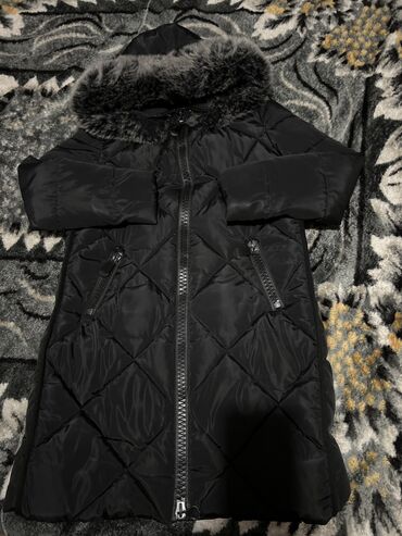 черное пальто с капюшоном: Куртка 4XL (EU 48), 5XL (EU 50), цвет - Черный