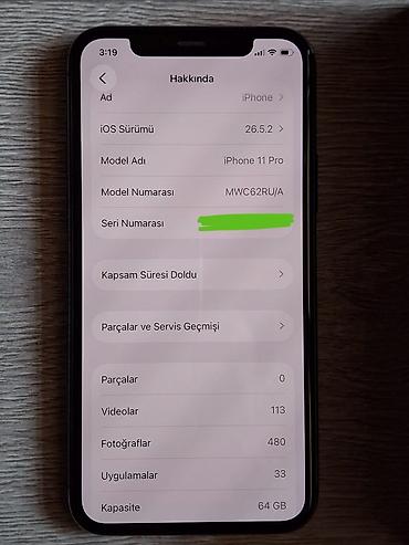 Apple iPhone: IPhone 11 Pro, 64 GB, Matte Midnight Green -da lalafo.az — 11 Apple iPhone: IPhone 11 Pro, 64 GB, Matte Midnight Green — 11