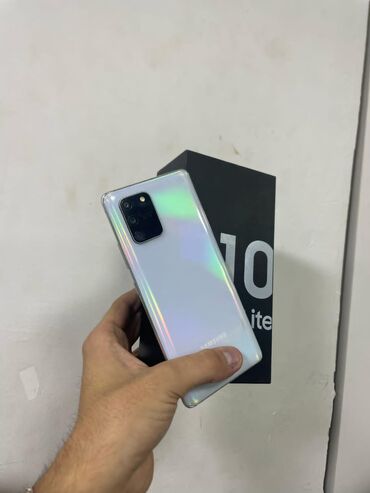 telfonlar samsunq: Samsung Galaxy S10 Lite, 128 GB, rəng - Ağ, İki sim kartlı, Face ID, Sənədlərlə
