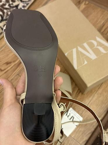 zara ботинки: Босоножки, 37, Zara, Новый, цвет - Бежевый, Самовывоз — 3