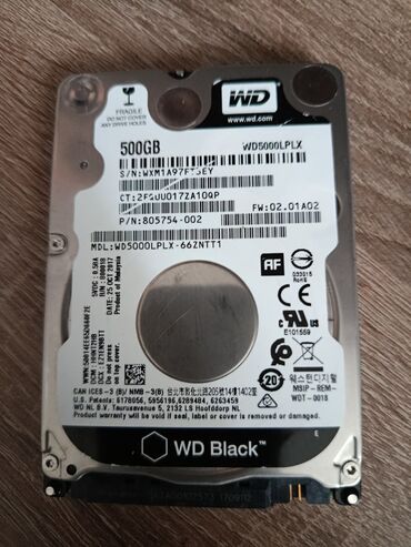Видеокарты: Внутренний Жёсткий диск (HDD) Western Digital (WD), 512 ГБ