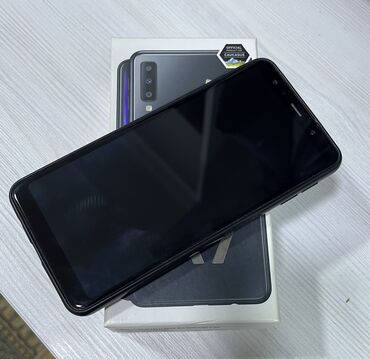 masin ucun tozsoran kontakt home: Samsung Galaxy A7 2018 | 64 GB | rəng - Qara | Sensor, Barmaq izi, İki sim kartlı