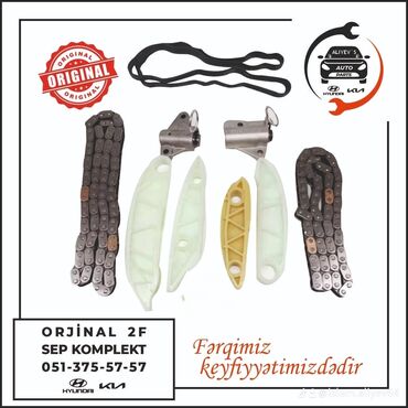 kəmərlər: Hyundai və Kia avtomobilləri üçün orijinal 2F mühərrik zəncir dəsti