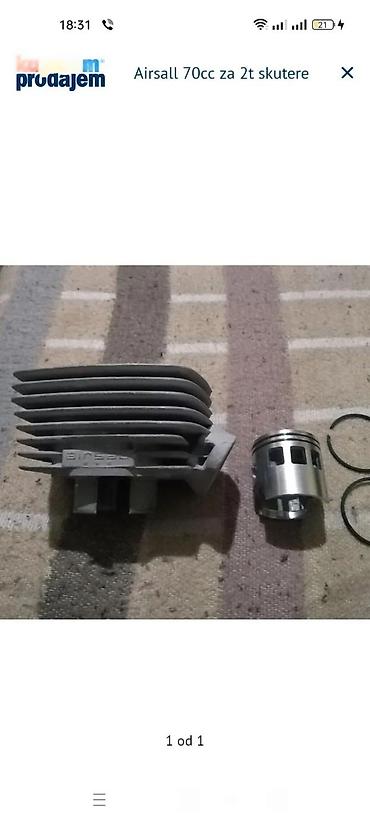 Delovi motora: AIR SALL STUBLINA KLIP I KARIKE 70CC ORIGINAL 2T SKUTER | Novo — 1
