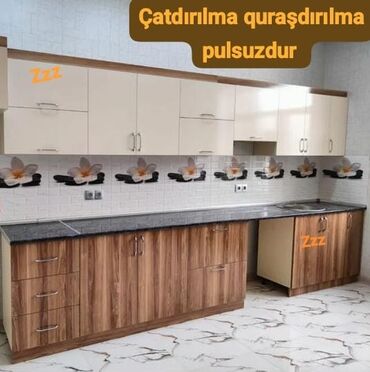 Qonaq otağı dəstləri: Yeni Mətbəx Mebeli 550₼ Ölçü 2.90 *Çatdırılma Quraşdırılma