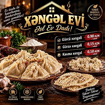 gurcu xengeli sumqayit: XƏNGƏL EVİ – Əsl ev dadı! Ev üsulu ilə hazırlanmış, dondurulmuş — 1