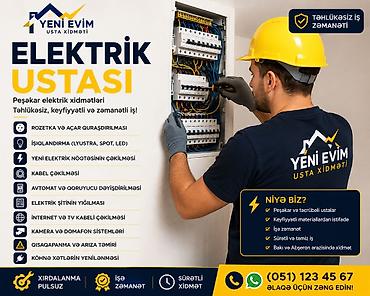 ev təmiri və dizayn: “Yeni Evim Xidmətləri” – Elektrik və Təmir həlləri Elektrik işləri: - — 9
