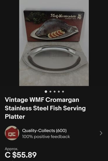 Ostalo posuđe: Oval nov,vintaz za ribu 18/10 oznaka.WMF Cromargan Nemacka. Nov — 4