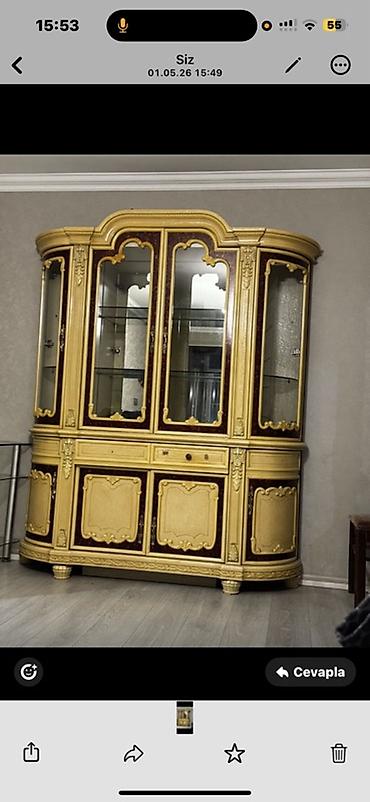 perla dolab: Klassik üslubda vitrin-bufet - Material: ağac karkas, şüşə vitrin — 1