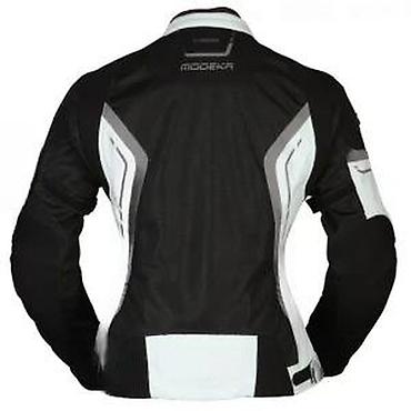eb studio obuca: Modeka ženska moto jakna – sportski kroj, crno-bela - Materijali — 6
