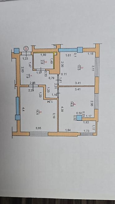 Продажа квартир: 2 комнаты, 51 м², Аламедин-1 мкр Элитка, 4 этаж, Евроремонт — 10