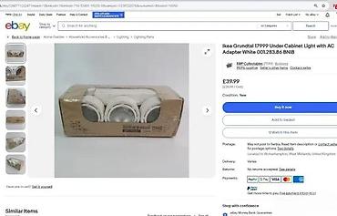 ikea lusteri i plafonjere: IKEA GRUNDTAL 17999 – set od 3 podkabinetske “puck” svetiljke - Tip — 1