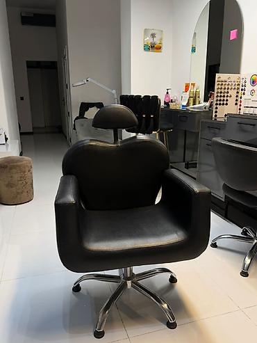 salon kıreslosu: Salon üçün peşəkar vizaj/kosmetologiya kreslosu - Material: qara — 2