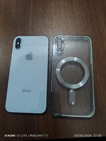 Apple iPhone: IPhone X, 64 GB, Gümüşü, Face ID