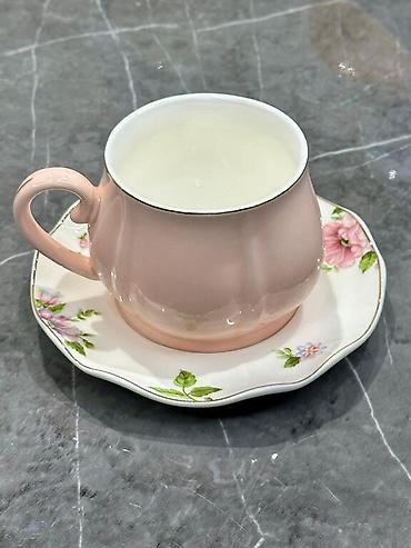 çay servis: Çay dəsti, rəng - Narıncı, Keramika, 6 nəfərlik — 4