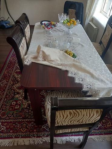 bag ucun stol stul satilir: Masa Dəsdi Satılır 6 stulla — 1