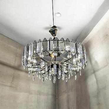 blutut luster: Çılçıraq, 10 və daha çox lampa, Xrustal — 1