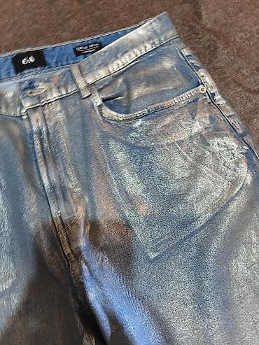 aksa: C&A ženske farmerke – Iconic Straight, srebrni metalik premaz l/xl — 6