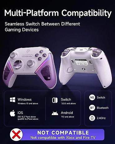 Video oyunlar üçün aksesuarlar: EasySMX D10 gamepad (TMR sensorlu) – Tamamilə yenidir! Gamepad yeni — 8
