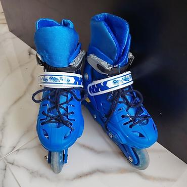 детские ролики roller: Uşaq üçün mavi rəngli inline konkis (roller skates) - Tənzimlənən — 4