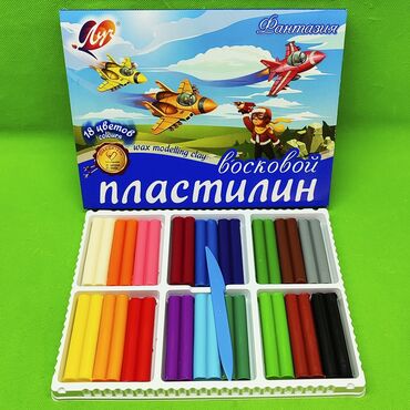 Настольные игры: Пластилин 18 цветов для детского творчества🟦🟧 Восковой пластилин -