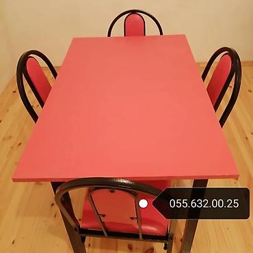 kafe stul: Qonaq otagi və kuxna ucun masalar. Stollar eni 80sm.uzunu — 10
