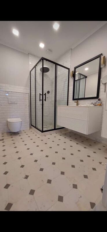 Duş kabinaları, arakəsmələr: Yeni Üstü açıq kabina, Künc üçün, Pulsuz çatdırılma — 30