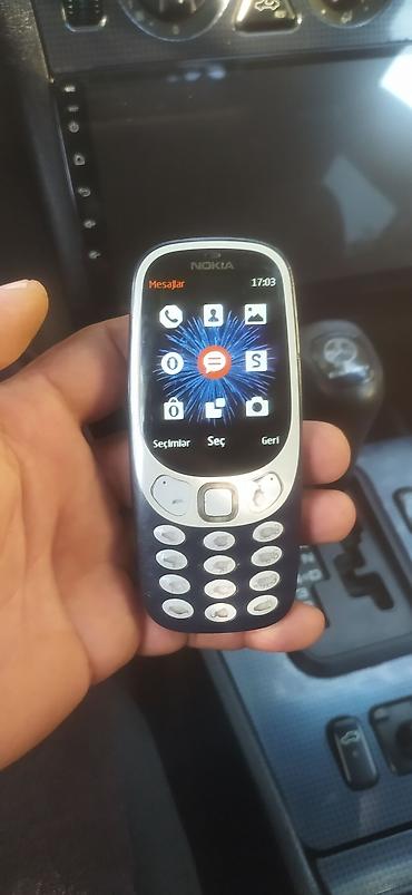 Мобильные телефоны: Nokia 3310, цвет - Голубой, Кнопочный — 1