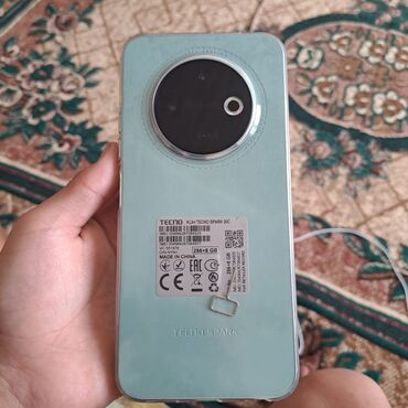 ми 10 с: Tecno Spark 30C, Жаңы, 128 ГБ, түсү - Көк, 2 SIM