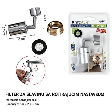 Univerzalni filter nastavak za slavinu 9369645-A Opis: - Rotirajući
