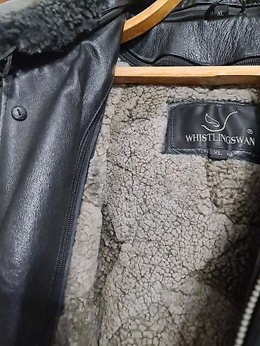 tech flecee: Мужская кожаная куртка с подкладом WhistlingSwan, размер XL. - — 2