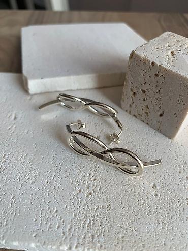 Серебряные серьги: Серебряные серьги, Проба 925, Женские, Новый — 11