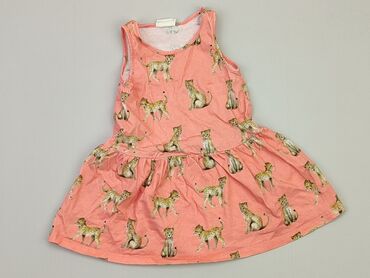 różowa satynowa sukienka: Sukienka, H&M, 1.5-2 lat, 86-92 cm, stan - Idealny