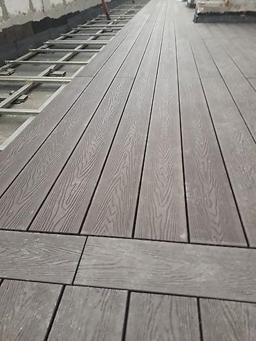 Другие строительные материалы: Террасное покрытие из ДПК (деревокомпозит) с монтажом на регулируемые — 1