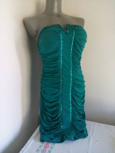 zelena haljina kombinacije: M (EU 38), bоја - Tirkizna, Večernji, maturski, Top (bez rukava)