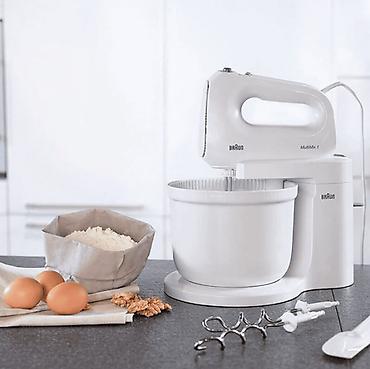 braun hm 5107: Mikser Braun HM1070WH Braun HM1070WH güclü 400 W mühərriki, 3 litrlik — 4