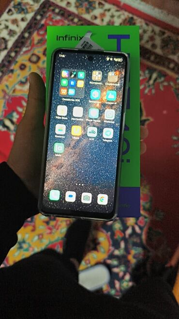 Infinix: Infinix HOT 50i, 128 GB, rəng - Göy, Zəmanət, Sensor, Face ID