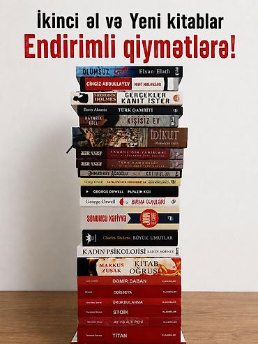 Книги и журналы: Yeni və ikinci əl kitablar 1-2 manatdan başlayan qiymətlərlə, hər biri — 2