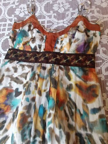Haljine: Luisa Cerano luksuzna maxi haljina akvarel print 38, svila/viskoza — 9