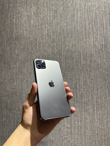 iphone 11pro телефон: IPhone 11 Pro Max, Колдонулган, 256 ГБ, Desert Titanium, Каптама, 79 %